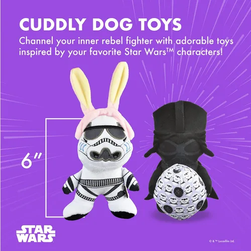 Miniatura 2 de STAR WARS FF19495 - Juguete chirriante para mascotas, peluche de Chewbacca Rebel y huevo de Pascua de 6 pulgadas, juguete relleno de Chewbacca