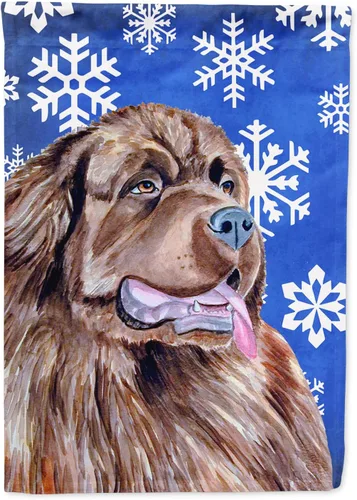 Miniatura 116 de Caroline's Treasures SC9374GF Bulldog English Snow flakes Holiday Garden Flag Buzón Bandera decorativa para patio exterior, patio, obras de arte