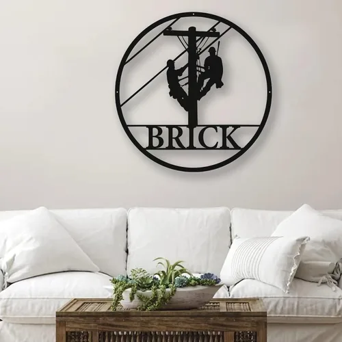 Miniatura 31 de Letrero de metal personalizado con nombre de camión, semirremolque, arte de pared para valla de garaje, patio, decoración al aire libre, letrero