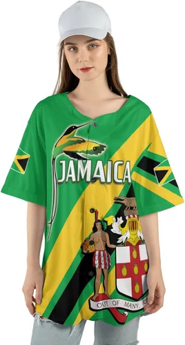 Miniatura 6 de Camiseta de béisbol de Jamaica con nombre personalizado, camiseta jamaicana personalizada, uniforme de orgullo de Jamaica, unisex, S-5XL