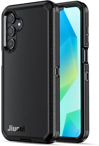 Jiunai Funda para Samsung A16, a prueba de golpes, antipolvo, protección resistente, de doble capa, borde elevado, para exteriores, híbrida, para