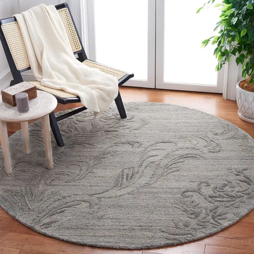 Miniatura 10 de SAFAVIEH Jardin Collection - Alfombra de área de 5 x 8 pies, color negro, lana hecha a mano, ideal para zonas de alto tráfico en sala de estar