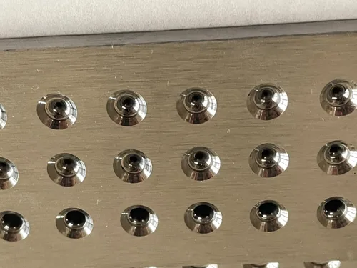 Miniatura 7 de Placa redonda de acero de carburo para joyería para fabricación de alambre de joyería (0.010-0.110 in, 39 agujeros)