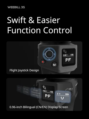 Miniatura 7 de ZHIYUN Weebill 3S Combo Estabilizador de cardán para cámara DSLR y sin espejo Canon/Nikon/Sony/Panasonic/Fujifilm, disparo vertical nativo