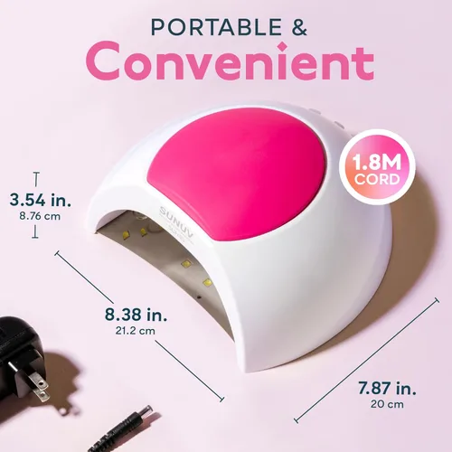 Miniatura 4 de Lámpara para las uñas con 4 ajustes de temporizador SUN2C 48 W LED UV de SUNUV, sensor para uñas de gel y el curado de las uñas del pie rosa (A-Rose)