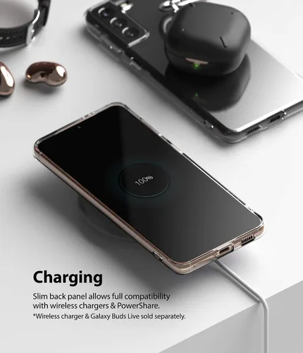 Miniatura 8 de Ringke Funda de teléfono Air diseñada para Samsung Galaxy S21+Accesorio de cubierta de TPU flexible completo transparente - transparente
