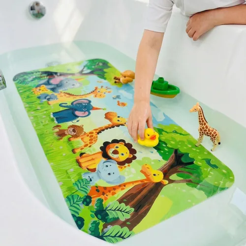 Miniatura 13 de Bonita alfombra de baño antideslizante de dibujos animados para bañera, tapete antideslizante para bañera para niños, tapete de ducha antideslizante