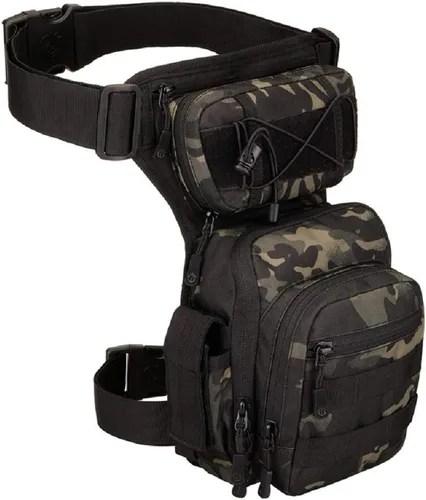 Bolsa táctica de pierna caída para hombres y mujeres, bolsa militar para muslo, al aire libre, motocicleta, senderismo, cintura, riñonera, bolsa de