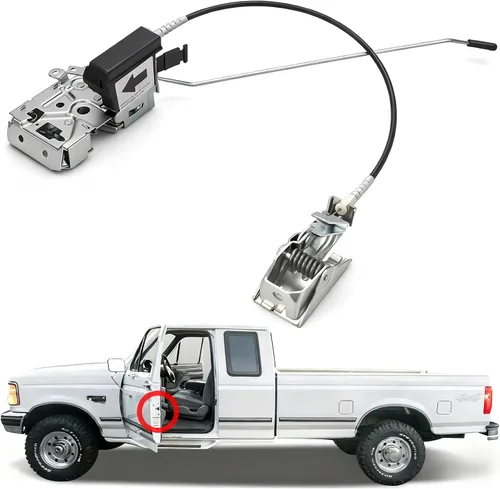 Miniatura 14 de Yinlowa Ensamblaje de bloqueo de la puerta del lado del pasajero delantero derecho compatible con Ford F250 F350 1992-1997, Ford F150 Bronco