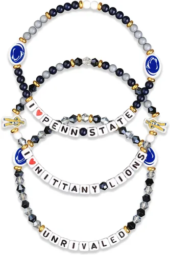 Miniatura 96 de FOCO NCAA unisex-adulto Paquete de 3 Pulseras de la Amistad con Cuentas con Logotipo de Equipo Universitario de la NCAA Oficialmente Licenciadas