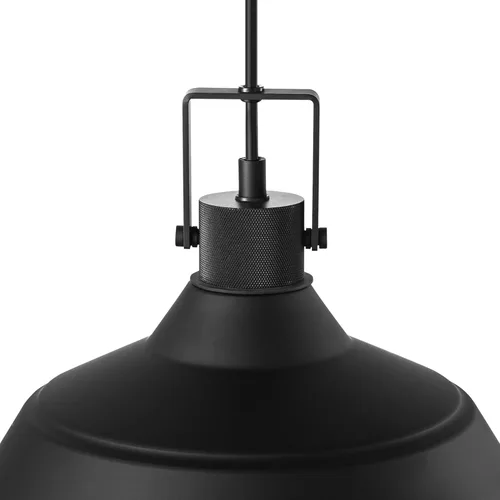 Miniatura 6 de Globe Electric 44476 - Lámpara colgante para interiores y exteriores, acabado negro mate, detalle de enchufe texturizado, altura colgante ajustable