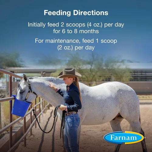 Miniatura 5 de Farnam Horseshoer's Secret Suplemento de biotina de pezuña y tejido conectivo extra fuerte con aminos para pezuñas fuertes y saludables, tendones