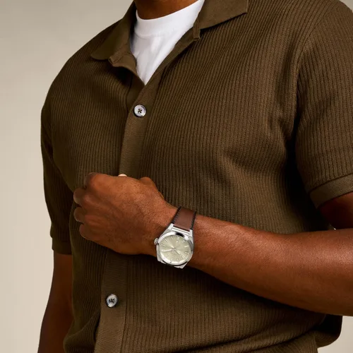 Miniatura 4 de Fossil Everett Reloj de cuarzo de acero inoxidable con tres manecillas para hombre