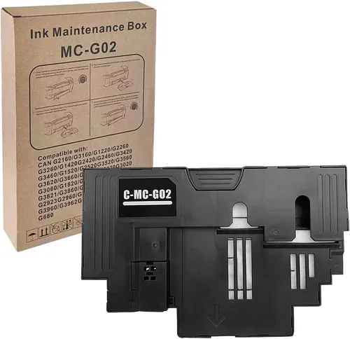 Cartucho de mantenimiento MC-G02 compatible con impresoras Canon PIXMA G2160 G3160 G1220 G2260 G3260 G3360 G1420 G2420 G620 (caja de recolección de