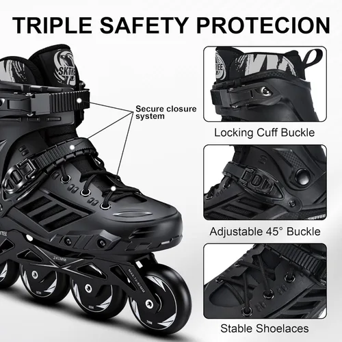 Miniatura 2 de Patines en línea para mujeres y hombres, patines de alto rendimiento para adultos, hombres y mujeres, patines profesionales para fitness al aire
