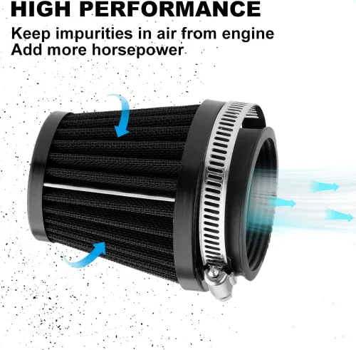 Miniatura 2 de Filtro de aire para motocicleta, 39mm lavable universal de sujeción, filtro de entrada cónico de repuesto para ATV Dirt Pit Bike Go Kart Motocicleta