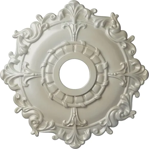 Miniatura 60 de Ekena Millwork CM18RL medallón de techo Riley de 18 in (diam. ext.) x 3 1/2 in (diam. int.) x 1 1/2 in, CM18RL Primed