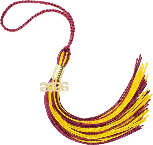 Miniatura 733 de Borla de graduación Aqua 2022, todos los colores escolares disponibles, fabricada en Estados Unidos