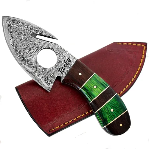 Miniatura 9 de WINTERFELL Cuchillo de caza con gancho intestinal hecho a mano personalizado con funda de cuero, cuchillo de supervivencia de hoja fija de acero