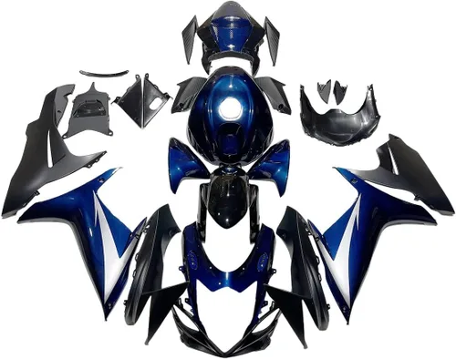 Miniatura 402 de Kit de carenado de inyección azul, negro y blanco para Suzuki GSXR600 GSX750 2006 2007 GSXR 600 GSX-R750 06 07 ABS Carenado de plástico completo
