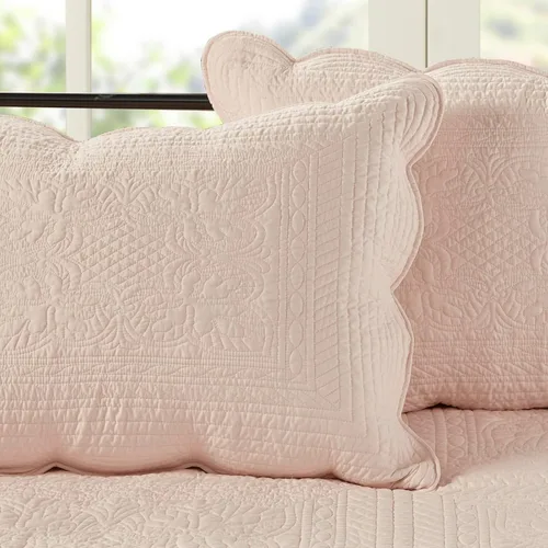 Miniatura 5 de Madison Park - Juego de cubrecama para día - Cobertura de moda con acolchado de damasco y bordes festoneados, ropa de cama de lujo para todas