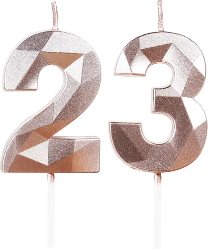 Miniatura 22 de Velas de cumpleaños número 15, velas número 15, velas de feliz cumpleaños de oro rosa para pastel, decoraciones de cobertura de pastel de diseño 3D