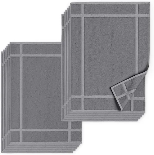 Miniatura 13 de Pearl Linens Paquete de 6 alfombrillas de baño 100% algodón de 20x30 pulgadas, suaves y absorbentes de secado rápido, juego de alfombrillas de baño