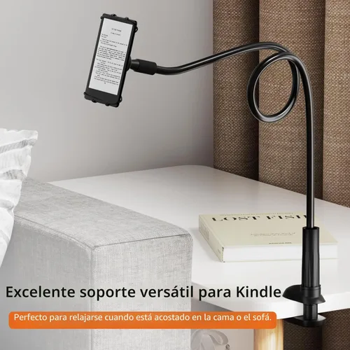 Miniatura 3 de Soporte de cuello de cisne para Kindle para leer en la cama - [Antideslizante] Soporte para teléfono para la cama, accesorios de soporte para Kindle