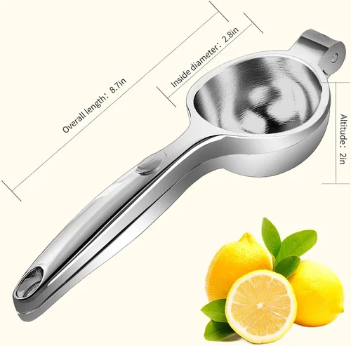 Miniatura 4 de GIUOIDUO Exprimidor de limón premium, exprimidor de ayuda de mano grande y resistente para exprimidor de limón, exprimidor de cítricos de acero