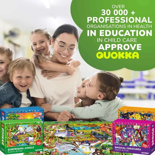 Miniatura 7 de QUOKKA Rompecabezas de 100 piezas para niños de 4 a 6 años - 4 rompecabezas de rompecabezas para niños de 6 a 8 años - Búsqueda y hallazgo de vida