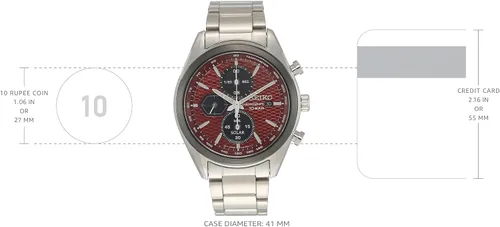 Miniatura 3 de Seiko Herren-Uhr Quarz Edelstahl mit Silikonband