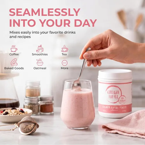 Miniatura 5 de Collagen For Her: Polvo de péptidos de colágeno sin sabor – Suplemento de proteína de colágeno hidrolizado para mujeres Vital para el cabello