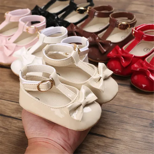 Miniatura 5 de LAFEGEN Zapatos de bebé para niña, antideslizantes, suela suave, de piel sintética, para bebé, Mary Jane, zapatos planos para primeros pasadores