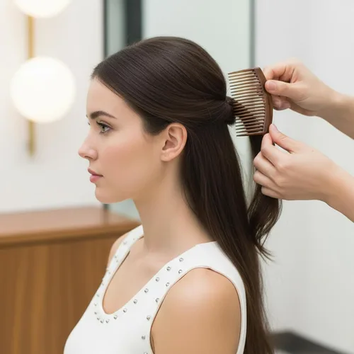 Miniatura 5 de Peines de pelo francés para mujer, 12 piezas de peines versátiles, peine de peluquero profesional para peinar y aseo para flequillo, extensiones