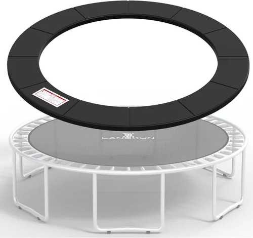 Miniatura 9 de LANGXUN - Almohadilla de seguridad universal para cama elástica de 8 pies, 10 pies, 12 pies, 14 pies, 15 pies, 16 pies, cubierta de espuma de Azul