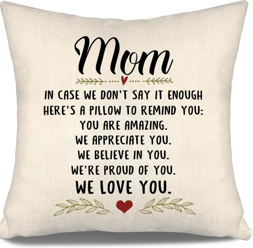 Miniatura 37 de En caso de que no lo diga lo suficiente aquí hay una almohada para recordarte que eres increíble, te aprecio, te quiero. Funda de almohada para tía