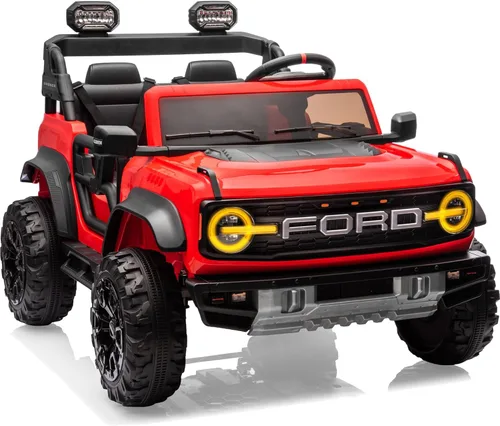 First Ride On Ford Bronco - Juguetes de paseo de 24 V para niños y niñas, automóvil eléctrico de 2 plazas con control remoto, camión con suspensión