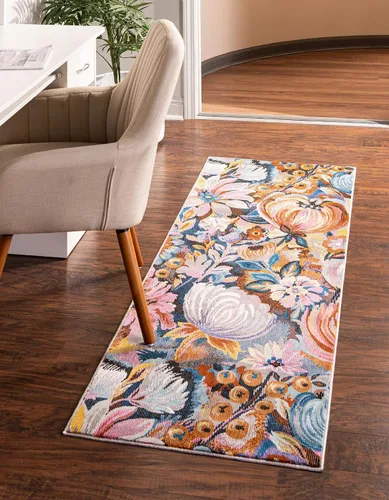 Miniatura 14 de Unique Loom Blossom Collection - Alfombra rectangular (2 x 3 pies, rectangular, multicolor y negro)