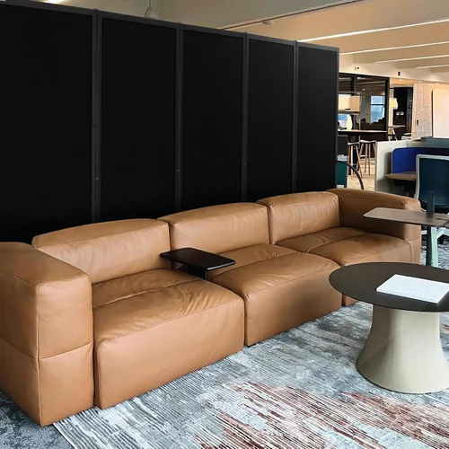 Miniatura 6 de Partición plegable de habitación, pantalla de privacidad con brazos, divisores de oficina, 10 pies 2 pulgadas de largo x 6 pies 7 pulgadas de alto