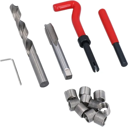 Miniatura 8 de AB Tools -Neilsen M12 x 0.049 in Kit de reparación de rosca/grifo cortador helicoil 15pc Set hilo dañado