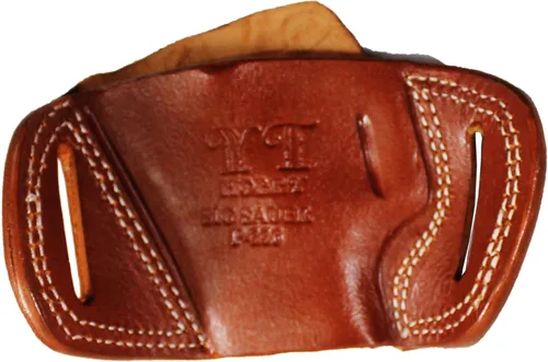 Miniatura 3 de YT HOBBY Funda para pistola de cuero hecha a mano con deslizamiento rápido en la cintura OWB Marrón - mano derecha