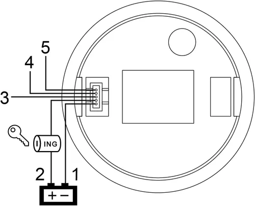 Miniatura 5 de MOTOR METER RACING Serie Pro W 85mm 3-3/8" Tacómetro 4000 RPM para motor de gasolina diésel con medidor de horas Dial blanco LED rojo Impermeable