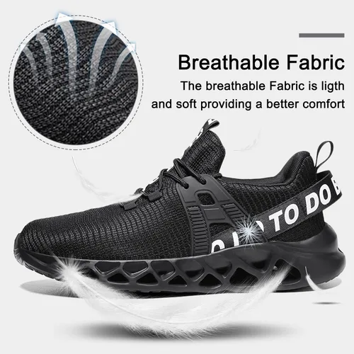 Miniatura 5 de Zapatos de punta de acero para hombres zapatos de trabajo indestructibles de seguridad para hombres zapatos ligeros a prueba de pinchazos
