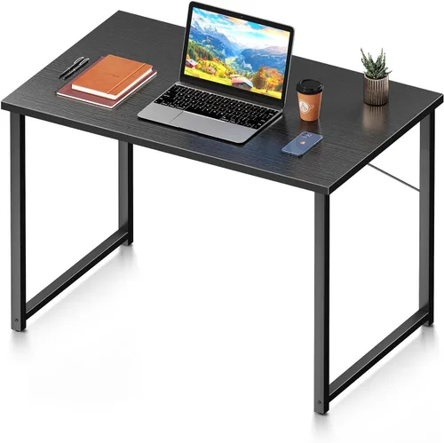 Miniatura 26 de Coleshome Escritorio para computadora de 48 pulgadas, escritorio moderno de estilo simple para oficina en casa, escritorio de estudio para Roble gris