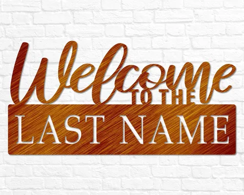 Miniatura 7 de Letrero de nombre de bienvenida personalizado para exteriores, letrero de apellido, letrero de nombre de familia personalizado, decoración del hogar