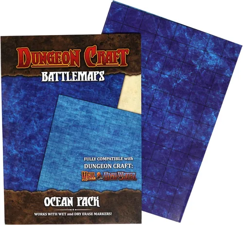 DUNGEON CRAFT Battlemaps - Juego de mesa, alfombrilla de batalla para Calabozos y Dragones, alfombrilla DND laminada brillante de doble cara,