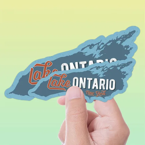 Miniatura 3 de Calcomanía para parachoques del auto del lago Ontario, lindo recuerdo del norte del estado de Nueva York para vaso Hydroflask, calcomanía