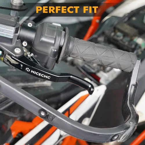 Miniatura 2 de NICECNC Maneta de embrague corta negra compatible con KTM 690 Enduro R/SMC R 2014-2023, 1290/1190/1090/1050 Adventure 2013-2020, Husqvarna 701