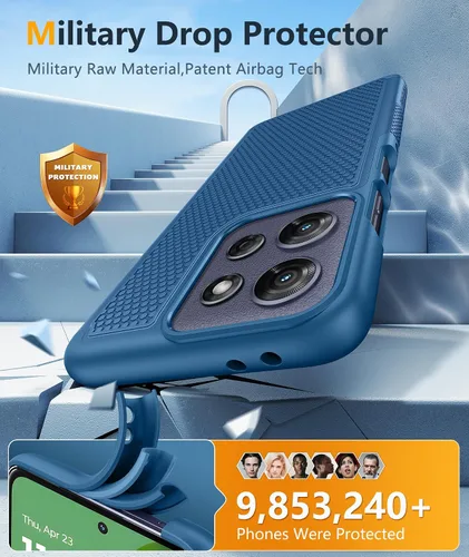 Miniatura 448 de FNTCASE Funda para iPhone 17 Pro: Fundas delgadas translúcidas de color azul claro compatibles con MagSafe, protección completa de la cámara