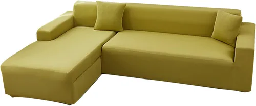 Miniatura 18 de Fundas para sofá modular, 2 piezas, funda de sofá de alta elasticidad en forma de L para 5 y 6 plazas, funda de sofá de tela de elastano